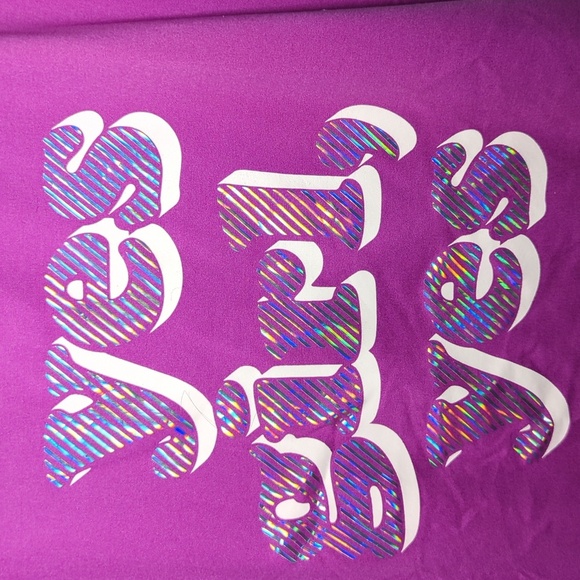 More Than Magic Purple Yes Girl Yes Graphic Tee with Mesh Details Size L 10-12 - Picture 3 of 7